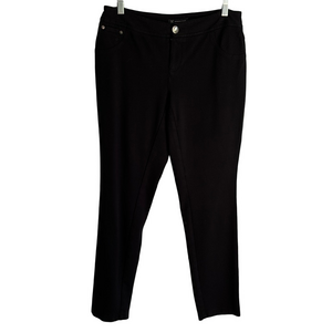 INC Black Ponte Pants Straight Legged Rayon-Nylon-Spandex Blend Size 6